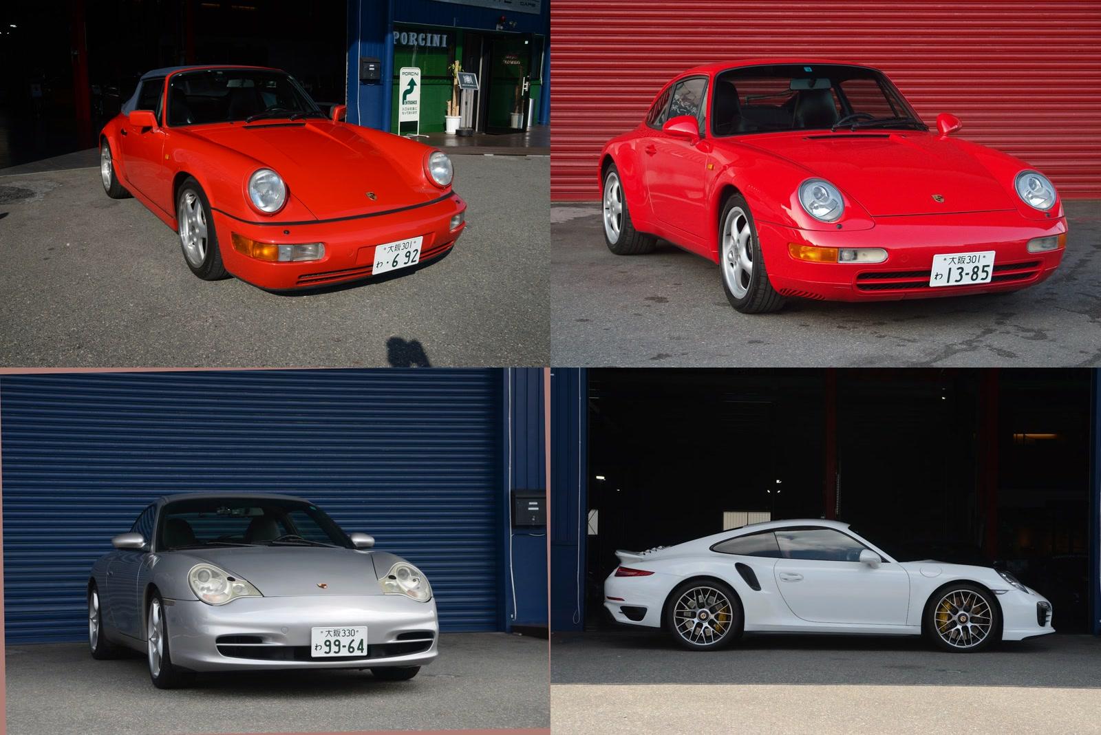 ポルシェ911の世代比較(964・993・996・991)