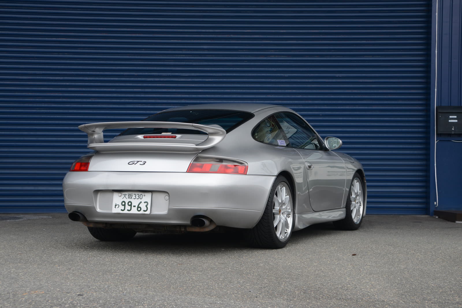名古屋に配備予定の996 GT3仕様（リアウイング）